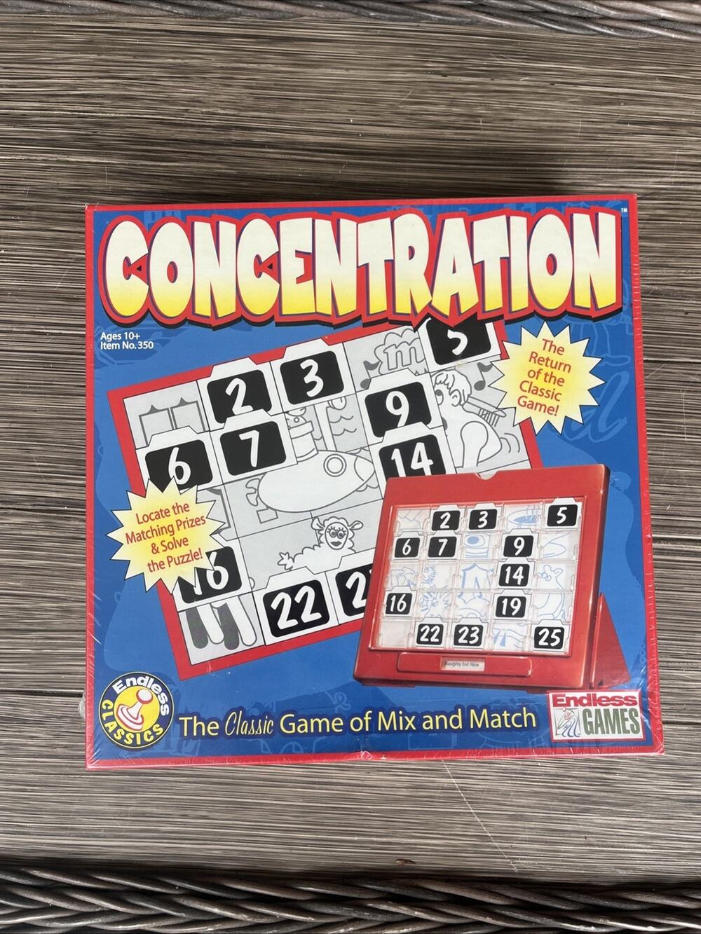 Concentration Mix & Match Board Game (Endless Games, 2002) New